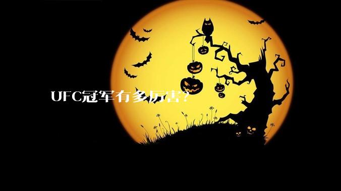 UFC冠军有多厉害？